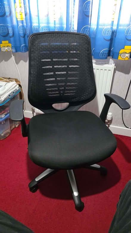 Photo of free Office chair, black, adjustable (Inchinnan PA8) #1