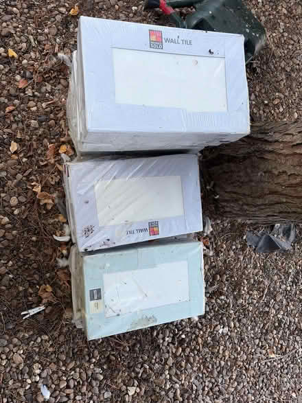Photo of free 8 boxes of white tiles (HU15 Brough) #1