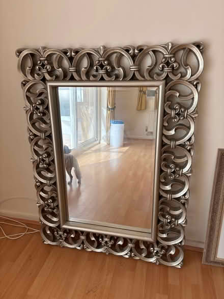 Photo of free Large silver framed mirror (Harborne B15) #1