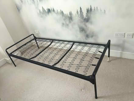 Photo of free 3 ft Single Metal Bed Frame (Hampton Hill TW12) #1