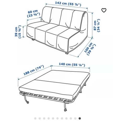 Photo of free IKEA 2-seat sofa-bed/futon (Chelsea SW10) #4