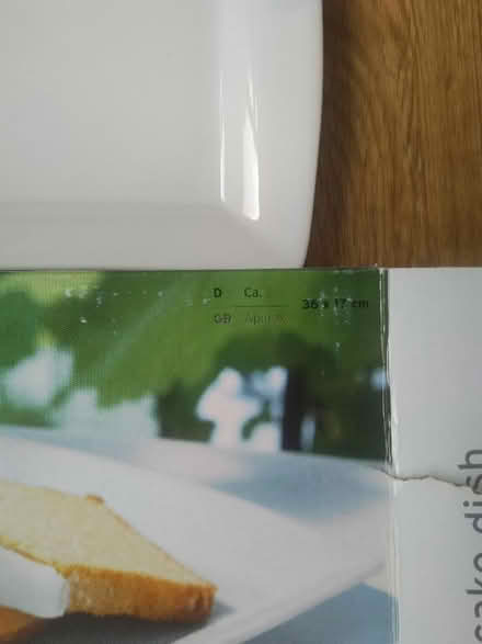 Photo of free White porcelain rectangular cake plates (Millhouses S7) #2