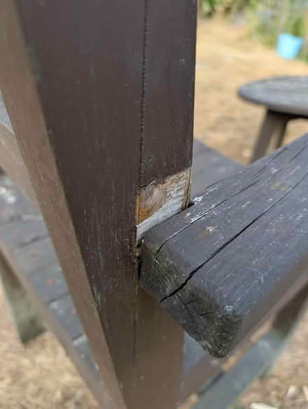 Photo of free Chunky wooden garden table and chair (Norton LD8) #2