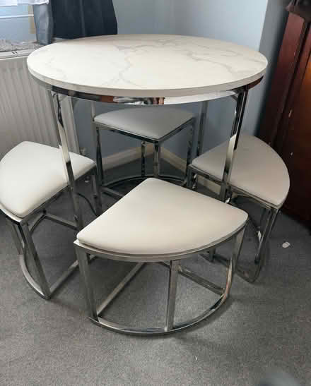 Photo of free Dining table + 4 stools (Cooden TN39) #1