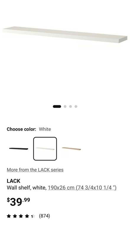 Photo of free Ikea LACK shelf (Etobicoke (Kipling /Eglinton)) #4