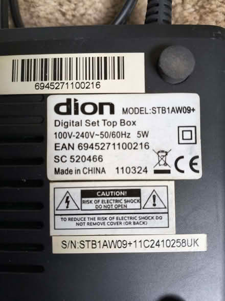 Photo of free Dion Freeview box (Charleston DD2) #3