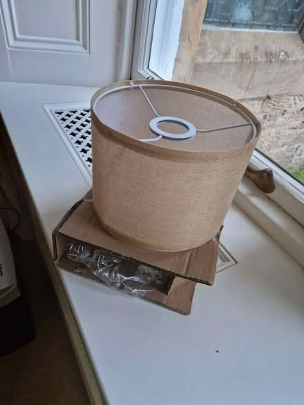 Photo of free 2 small lamp shades, neutral colour (Helensburgh G84) #1
