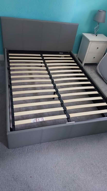 Photo of free Grey faux leather ottoman (Hayes, BR2) #3