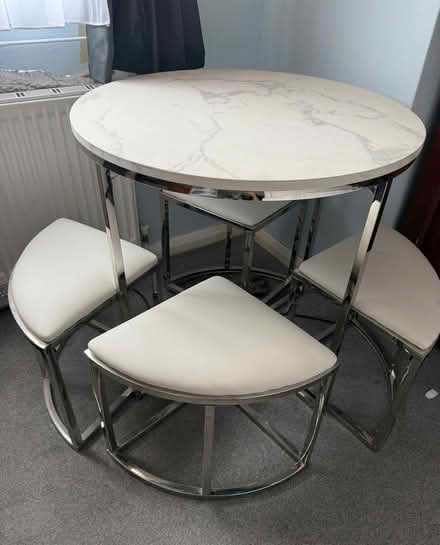 Photo of free Dining table + 4 stools (Cooden TN39) #2