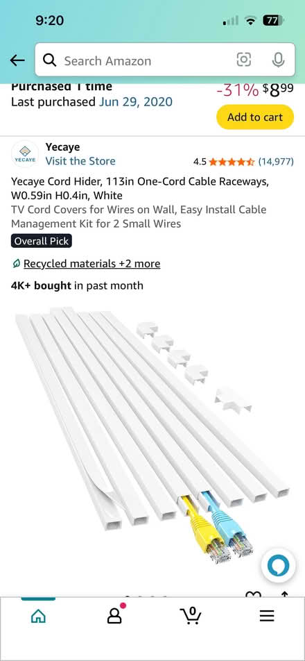 Photo of free Cable covers white (Green Lake) #2