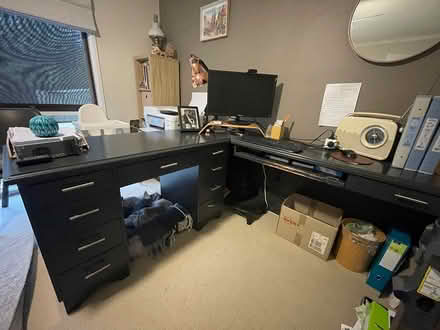 Photo of free Large L-Shaped painted desk (wantirna 3152) #2