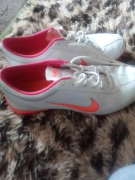 Photo of free Nike white orange trainers size 5 (Bd47jf) #1