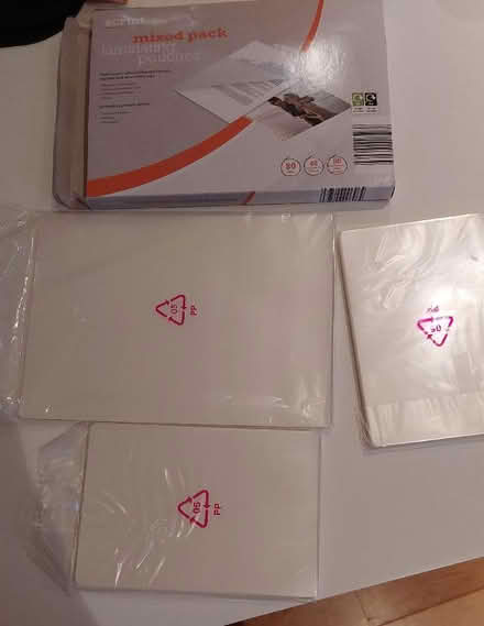 Photo of free Photosized Laminating Pouches (Peck Way area, Rushden NN10) #2