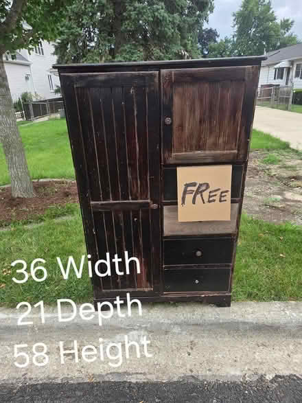 Photo of free Wood Wardrobe with Drawers (Elmhurst near Berens Park) #1