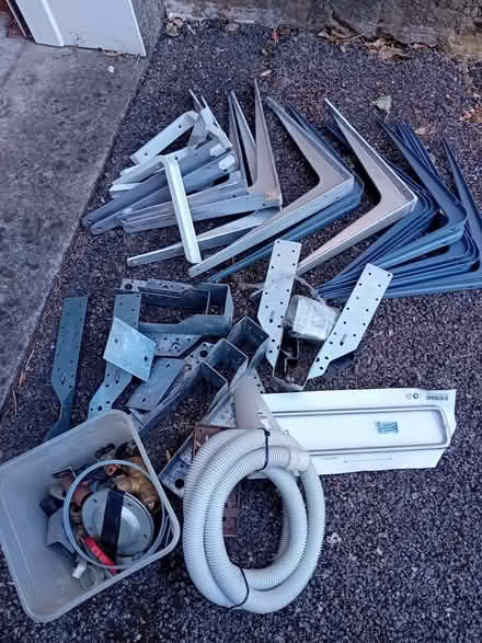 Photo of free Assorted metal brackets and fixings, plus plumbing sundries (Moorfields BA2) #3