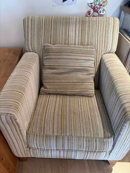 Photo of free Two pale yellow and green armchairs (Moulsham CM2) #1