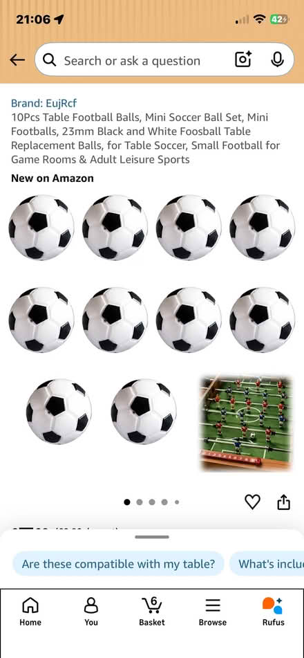 Photo of Football table ball (Foxholes SG13) #1