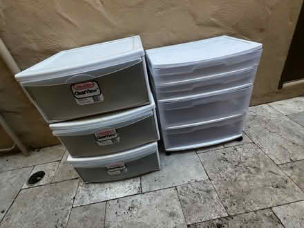Photo of free Sterilite storage drawers (San Mateo Baywood) #1