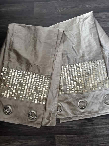 Photo of free Curtains. Few sequins missing (Brockworth GL3) #1