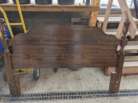 Photo of free Solid Wood Headboard/Metal Rails (West Kelowna) #1