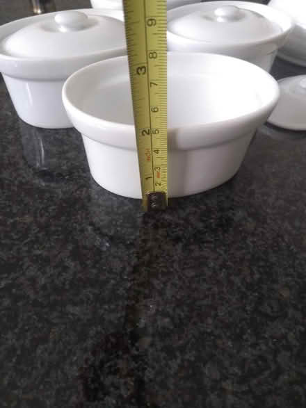 Photo of free White small porcelain ramekins with lids (Millhouses S7) #4