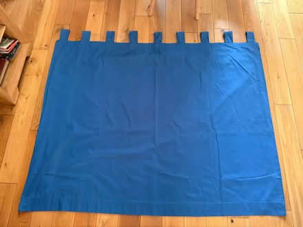Photo of free Pair of blue curtains, tabbed top, each 160cm wide by 135cm (Lower Earley RG6) #1