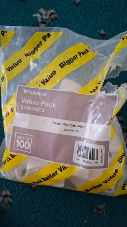 Photo of free Pipe clips white (Hillingdon UB10) #1