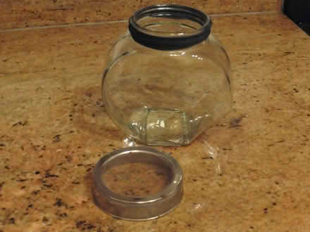 Photo of free Large glass jar with offset base (Sheddingdean RH15) #1
