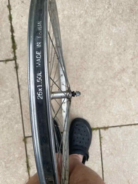 Photo of free 26in front cycle wheel (Groby LE6) #2