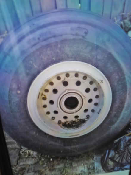 Photo of free Aircraft tyre and wheel (Stoke on trent) #1