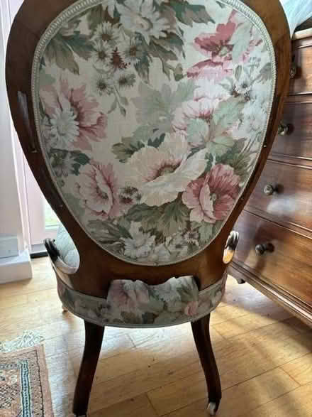Photo of free Set of 3 upholstered Victorian walnut occasional chairs (Horton-cum-Studley OX33) #3