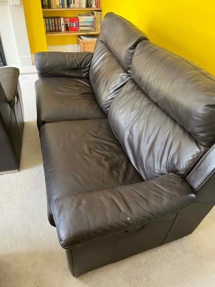 Photo of free Leather sofa and armchair (East Croydon CR0) #4