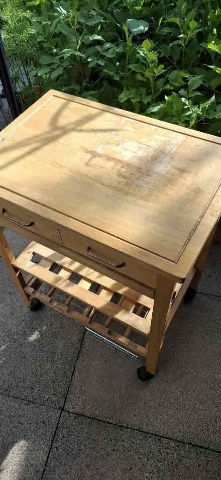 Photo of free Wooden kitchen trolley on wheels (Kirkby Thore CA10) #3