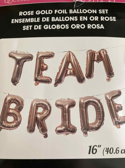 Photo of free Rose gold balloons 'team bride' (Kanata (Katimavik)) #1