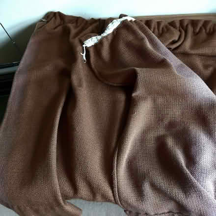 Photo of free pair of small brown curtains (Fords Farm RG31) #1