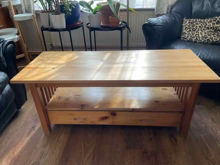 Photo of free Coffee table with drawer (Burnt Oak HA8) #1