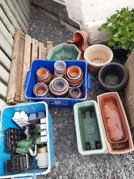 Photo of free Plastic plant pots, scrap wood (Woodseats S8) #1