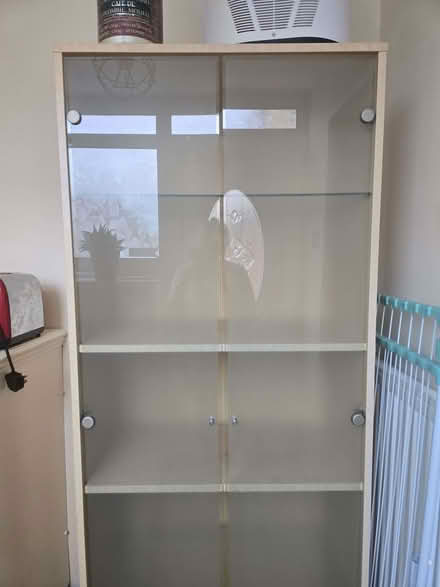 Photo of free Large oak and glass sturdy kitchen larder storage cupboard (West Boldon NE35) #2