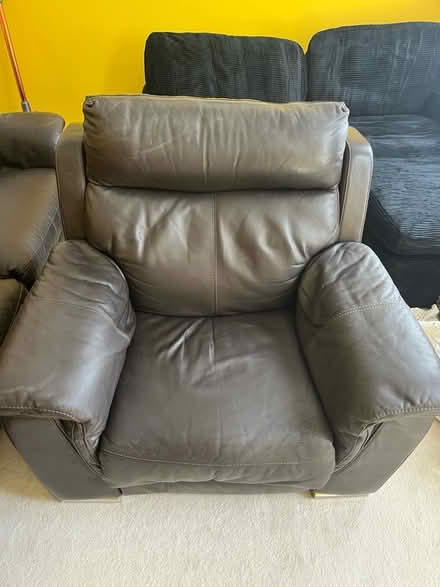 Photo of free Leather sofa and armchair (East Croydon CR0) #1