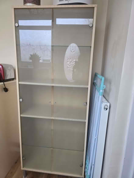 Photo of free Large oak and glass sturdy kitchen larder storage cupboard (West Boldon NE35) #3