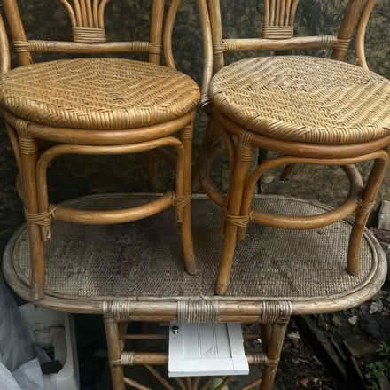 Photo of free Bamboo table with chairs (Chorley new road BL1 BL1) #1
