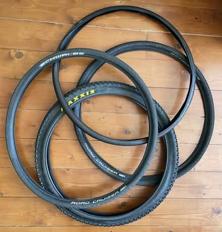 Photo of free 4 old bike tyres (Ealing W13) #1