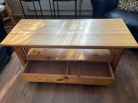 Photo of free Coffee table with drawer (Burnt Oak HA8) #2