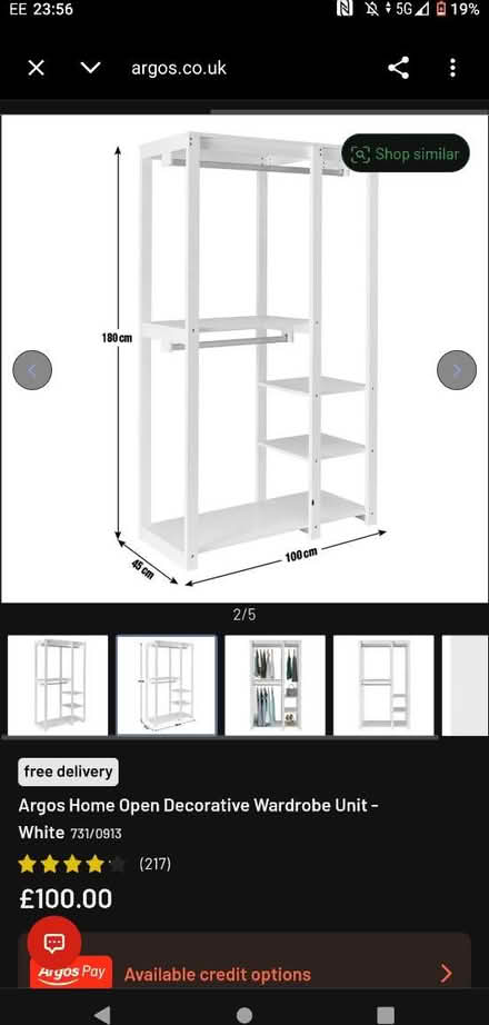 Photo of free Argos open wardrobe (St Andrews, BS6) #1