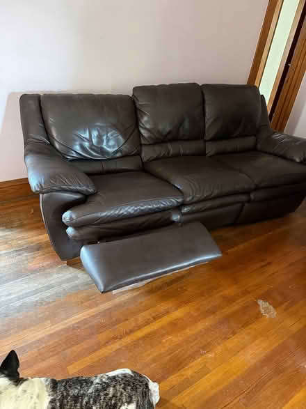 Photo of free Leather reclining couch, love seat (West Elmira) #2