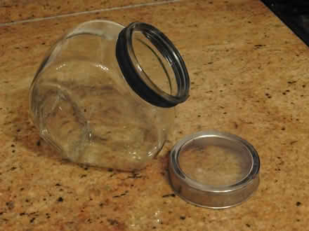 Photo of free Large glass jar with offset base (Sheddingdean RH15) #2
