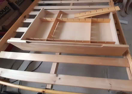 Photo of free Double pine bed, cabinets, and lights (Taunton Pyrland & Rowbarton District Ward TA2) #3