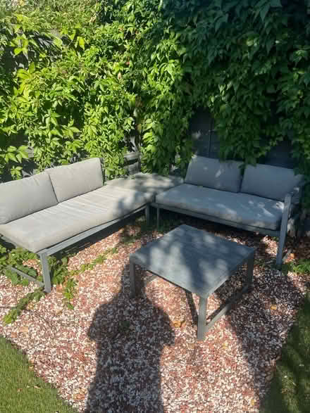 Photo of free Outdoor L Shaped Sofa and Table (East Dulwich SE22) #1