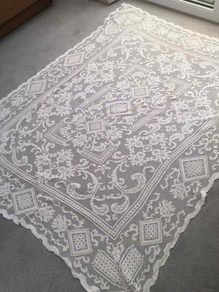 Photo of free Tablecloth, cream Cotten lace, crocheted (Linslade LU7) #2