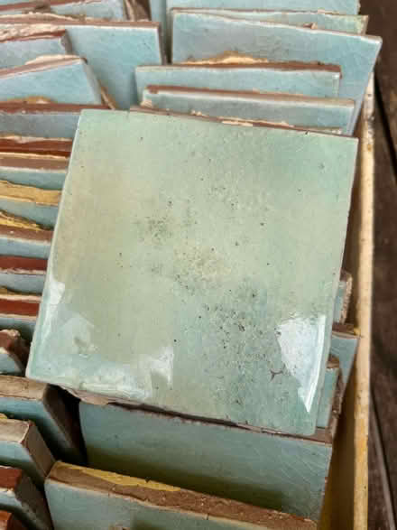 Photo of free 28 used aqua coloured tiles (Hildenborough TN11) #2